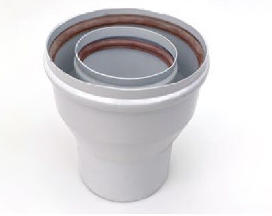 картинка Муфта переходная Ø60/100-Ø80/125 папа/мама от магазина Сантехстрой