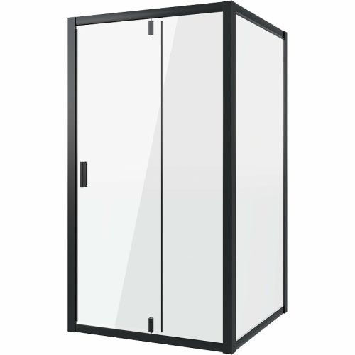 картинка Душевое ограждение Niagara Nova NG-83-9AB-A100B (90х100х195) прямоугольник,черный,дверь распашная,стекло прозрачное,2 места от магазина Сантехстрой