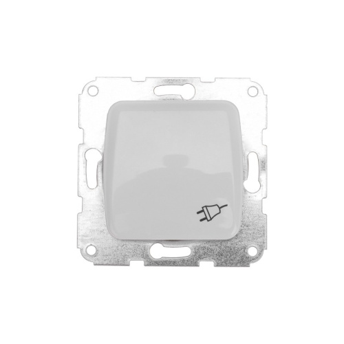 картинка DEA Розетка 1-ая с/з с крышкой с/у 16А мех.  Бел KRANZ от магазина Сантехстрой
