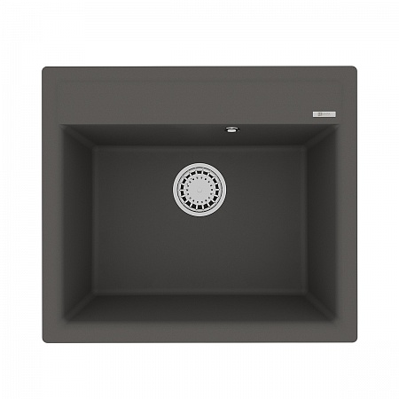 картинка Кухонная мойка Lemark HANKA 570 врезная прямоугольная из кварцгранита цвет: Серый шёлк (9910017) от магазина Сантехстрой