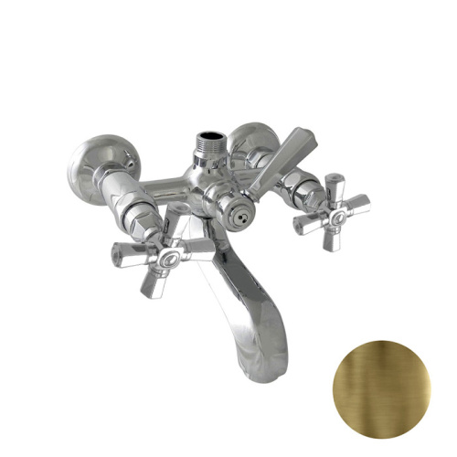 картинка Nicolazzi Teide Four Смеситель для ванны на 2 отверстия, с переключателем ванна/душ, вывод сверху 3/4" (для душ. стойки), цвет: бронза от магазина Сантехстрой