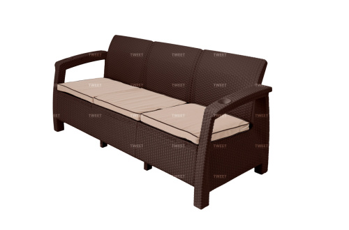 картинка Gardeck Мебель Tweet Диван 3-х местный, венге от магазина Сантехстрой