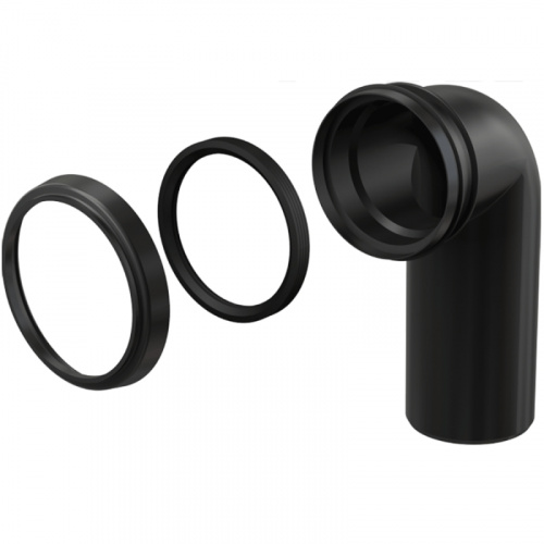 картинка Колено выпускное для унитаза Alcadrain M908 Черное от магазина Сантехстрой