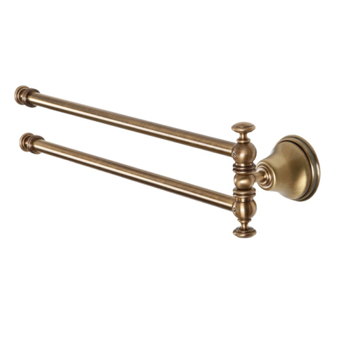 картинка TW Harmony 013, вращающийся полотенцедержатель двойной 49см, цвет держателя: бронза от магазина Сантехстрой