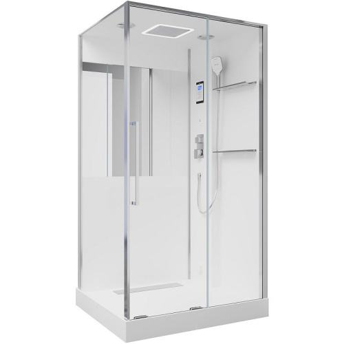 картинка Душевая кабина Black&White Galaxy G8898 115х90 889800 с паром без гидромассажа от магазина Сантехстрой