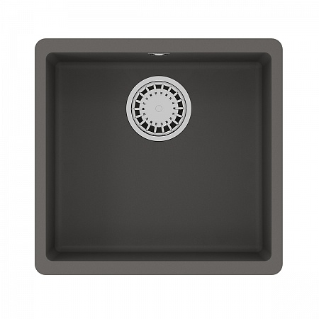картинка Кухонная мойка Lemark SINARA 440-U подстольного монтажа из кварцгранита цвет: Серый шёлк (9910071) от магазина Сантехстрой