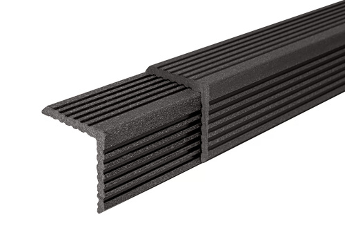 картинка Holzhof, Россия Уголок ДПК равнополочный NauticPrime, 57*57*3000мм вельвет, антрацит от магазина Сантехстрой