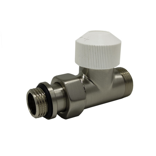 картинка Прямой клапан SR Rubinetterie Tondera термостатический 1/2"х3/4" E, цвет матовый никель от магазина Сантехстрой