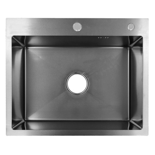 картинка Кухонная мойка AZARIO MIA 600х500х200 нержавеющая сталь, цвет Оружейная сталь (AZB6050M) от магазина Сантехстрой