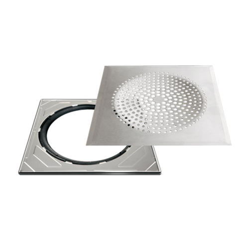 картинка Крышка трапа UPONOR VIESER квадратная MODERN 197х197мм, нержавеющая сталь от магазина Сантехстрой