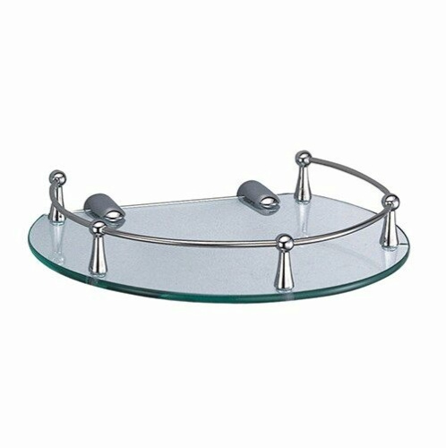 картинка Стеклянная полка WasserKRAFT K-566 Хром от магазина Сантехстрой