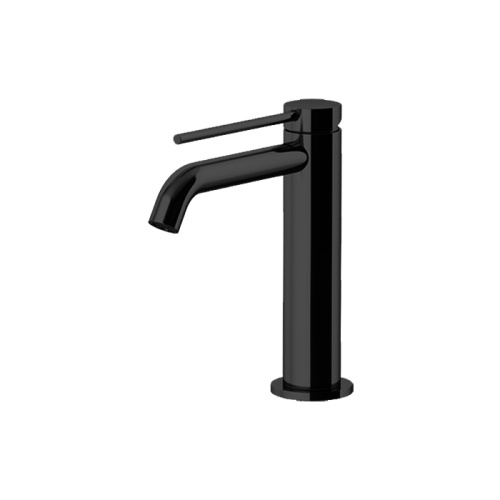 картинка GATTONI CIRCLE TWO Смеситель для раковины высокий 177 мм, на 1 отверстие, излив 135 мм, с донным клапаном, цвет NERO OPACO от магазина Сантехстрой