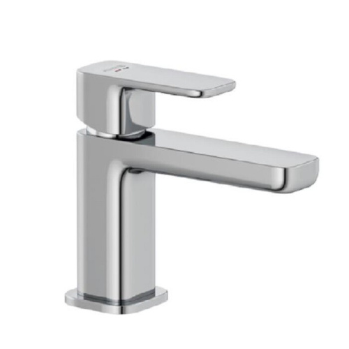 фотография смеситель для раковины, kludi, renon, 85, без донного клапана, цвет-хром