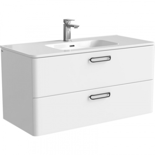 картинка Тумба с раковиной IDDIS Brick 100 подвесная белая (BRI10W1i95K) от магазина Сантехстрой