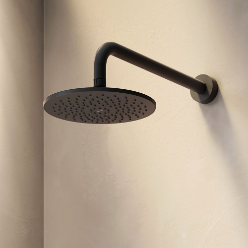 картинка F0590022 Gem верхний душ 220 мм, чёрный, шт. от магазина Сантехстрой