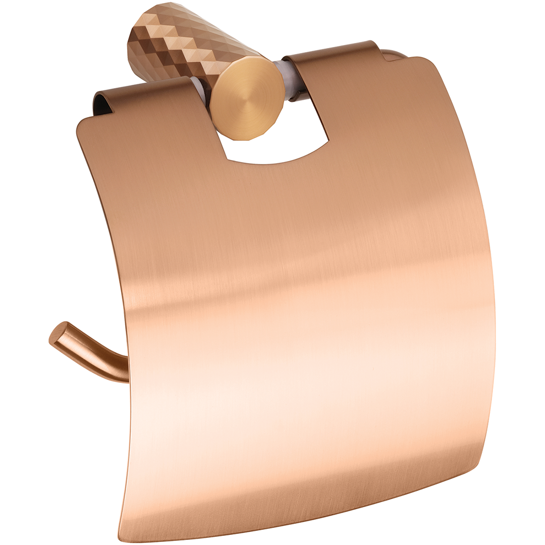 картинка COPRAДержатель для туалетной бумаги с крышкой,  матовая медь от магазина Сантехстрой