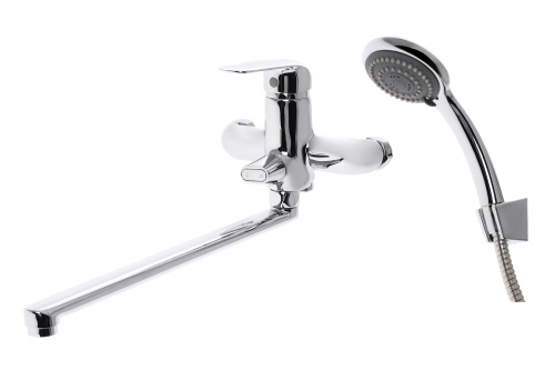 картинка смеситель для ванны/душа orange iris m41-211cr с душевым набором