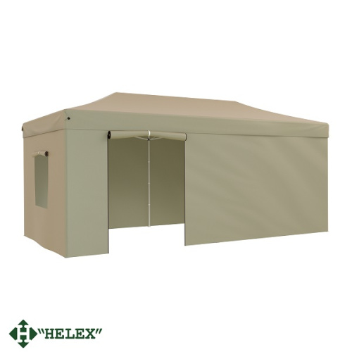 картинка Тент-шатер быстросборный Helex 4362 3x6х3м полиэстер бежевый от магазина Сантехстрой
