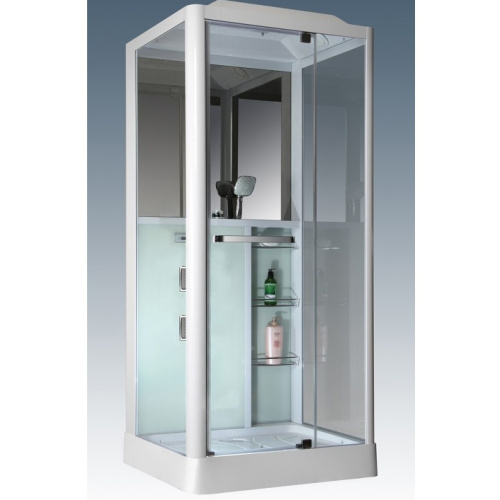 картинка Душевая кабина Grossman GR-121 90x90 профиль Белый стекло прозрачное от магазина Сантехстрой