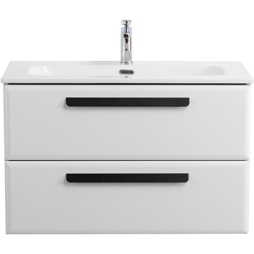 картинка Тумба под раковину Cezares Eco-Cer-N 80 ECO-CER-N-800-2C-SO-BO подвесная Bianco Opaco без ручек от магазина Сантехстрой