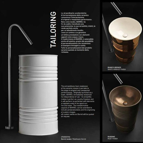 картинка Kerasan Смеситель напольный с прогрессивным картириджем, нерж сталь сатинированная от магазина Сантехстрой