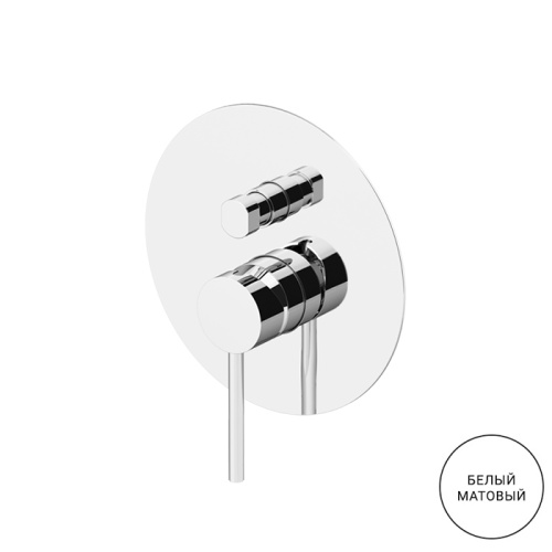 картинка GATTONI CIRCLE TWO Смеситель встраиваемый на 2 выхода, с внутренней частью,цвет BIANCO OPACO (Снято с пр-ва) от магазина Сантехстрой