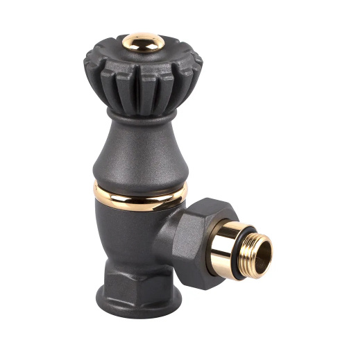 картинка Клапан SR Rubinetterie угловой серия "Liberty" 1/2"х3/4", цвет антрацит от магазина Сантехстрой