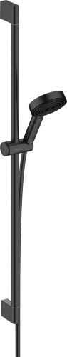 картинка HG Pulsify Душевой гарнитур Hansgrohe Pulsify Select 105 3jet Relaxation 24170670 черный матовый от магазина Сантехстрой