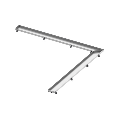 картинка TECE Решетка угловая "plate" , 1200*1200 мм, основа для плитки, нержавеющая сталь, полированная от магазина Сантехстрой