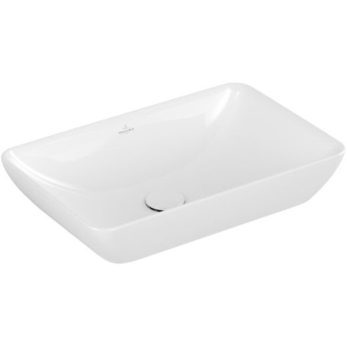 картинка Villeroy&Boch Venticello Раковина накладная 550х360х170, без отв. под смеситель, с переливом, CeramicPlus, цвет альпийский белый от магазина Сантехстрой
