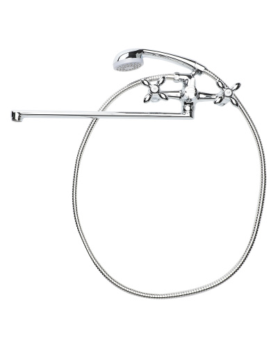 картинка смеситель для ванны/душа agger retro a1921100 с душевым набором