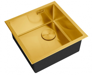 картинка Кухонная мойка из нержавейки ZORG LUX 4444 BRONZE с накладкой от магазина Сантехстрой