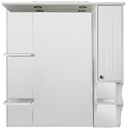 картинка Зеркало RUSH со шкафчиком DEVON 105 Белый, матовый, правый (DEM751105W) от магазина Сантехстрой
