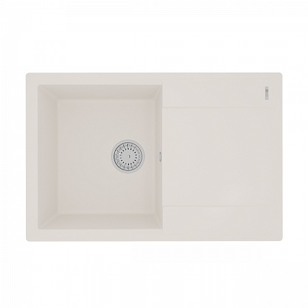 картинка Кухонная мойка Lemark IMANDRA 760 врезная прямоугольная с крылом из кварцгранита цвет: Жасмин  (9910028) от магазина Сантехстрой