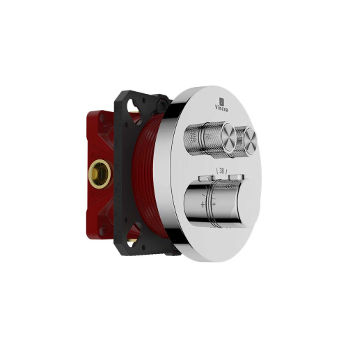 фотография встраиваемый смеситель для душа vscv-322t-mch двухфункциональный, термостатический, хром