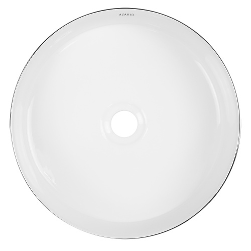 картинка Раковина-чаша Azario 355х355х120 накладная, круглая, белый/серебро (AZ-3134-ST-SW) от магазина Сантехстрой