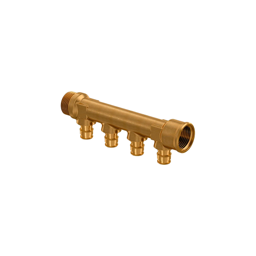 картинка Коллектор UPONOR PE-X Q&E, 3/4" НР-ВР 16-4, латунь (ст.арт.1023166) от магазина Сантехстрой