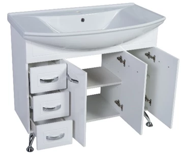 картинка Тумба напольная RUSH FIJI 105 Белый глянец  (д/раковины Style 105) (FIS181105W) от магазина Сантехстрой