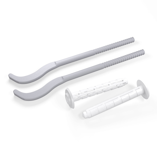 картинка Комплект плоских кронштейнов с дюбелями 7,2х170мм, серебристые от магазина Сантехстрой