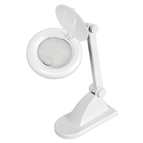 картинка Лупа настольная 3D+12D с подсветкой,  ø90мм,  белая REXANT от магазина Сантехстрой