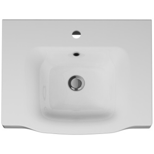 картинка M80WCC0652WG Like, Раковина мебельная, керамическая, 65 см, встроенная, цвет: белый, глянец от магазина Сантехстрой