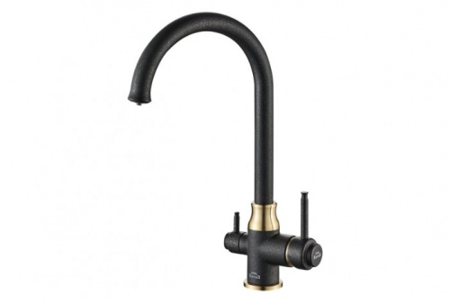 картинка смеситель для кухни zorg sh 763 black br черный