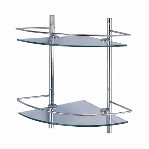 картинка Стеклянная полка WasserKRAFT K-3122 угловая Хром от магазина Сантехстрой