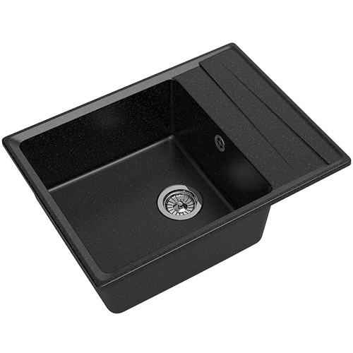 картинка Кухонная мойка GranFest Level GF-LV-660L Черная от магазина Сантехстрой