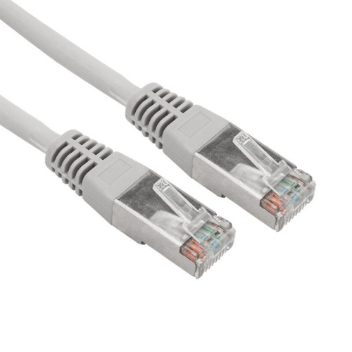 картинка Шнур коммутационный,  патч-корд F/UTP RJ45-RJ45, CAT 5e, LSZH,  серый,  0,5м REXANT от магазина Сантехстрой
