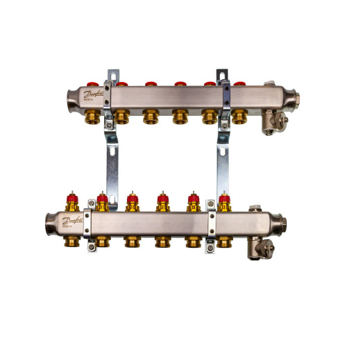 картинка Комплект коллекторов Danfoss SSM-6 для 6 контуров от магазина Сантехстрой