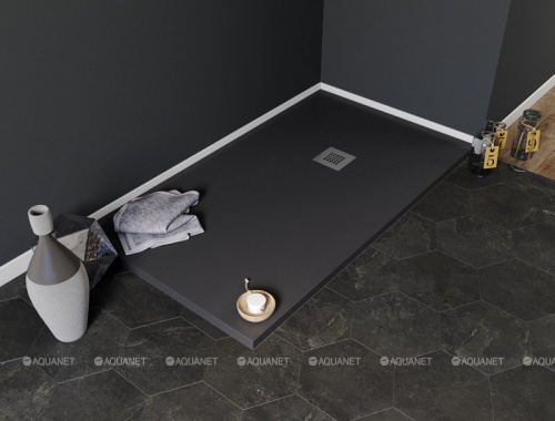 картинка Душевой поддон Aquanet Pleasure 160х80 черный от магазина Сантехстрой