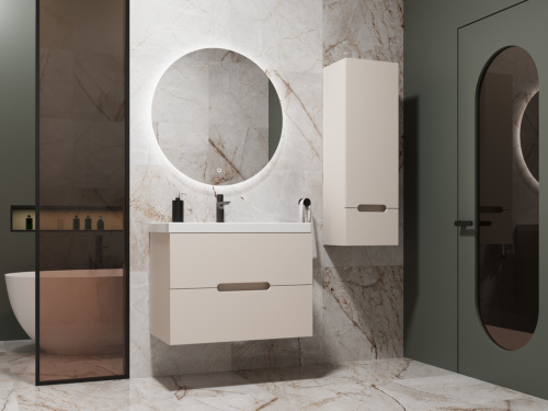 картинка Тумба под раковину подвесная "Матис 80", Classic 80, (2 ящика), КРЕМ, ЭМАЛЬ от магазина Сантехстрой