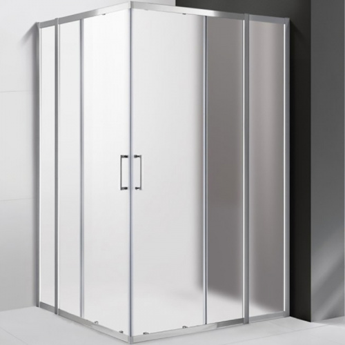 картинка Душевой уголок Cezares Molveno AH-22 120х120 MOLVENO-A-22-90+30-P-Cr профиль Хром стекло рифленое от магазина Сантехстрой