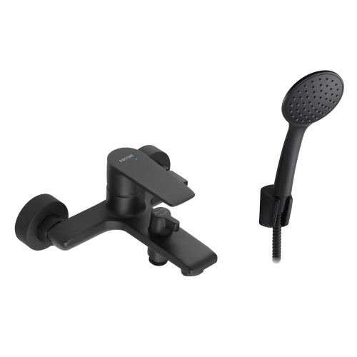 изображение смеситель для ванны santek арма с ручным душем, керамический картридж, черный матовый (wh5a10007n001)